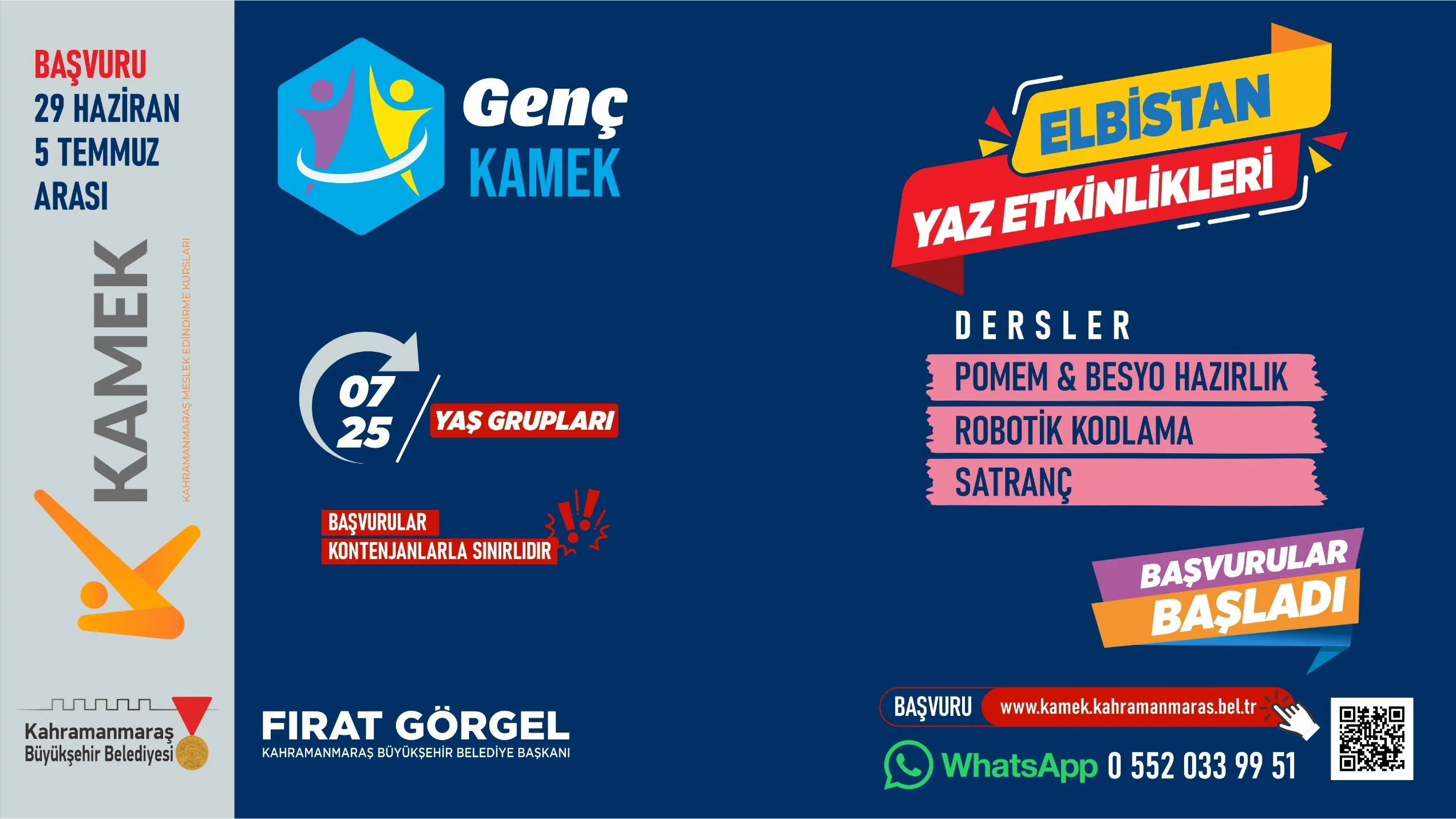 Yaz Tatili KAMEK’le Değerleniyor: 4 İlçede Ücretsiz Kurs Başvuruları Açıldı!