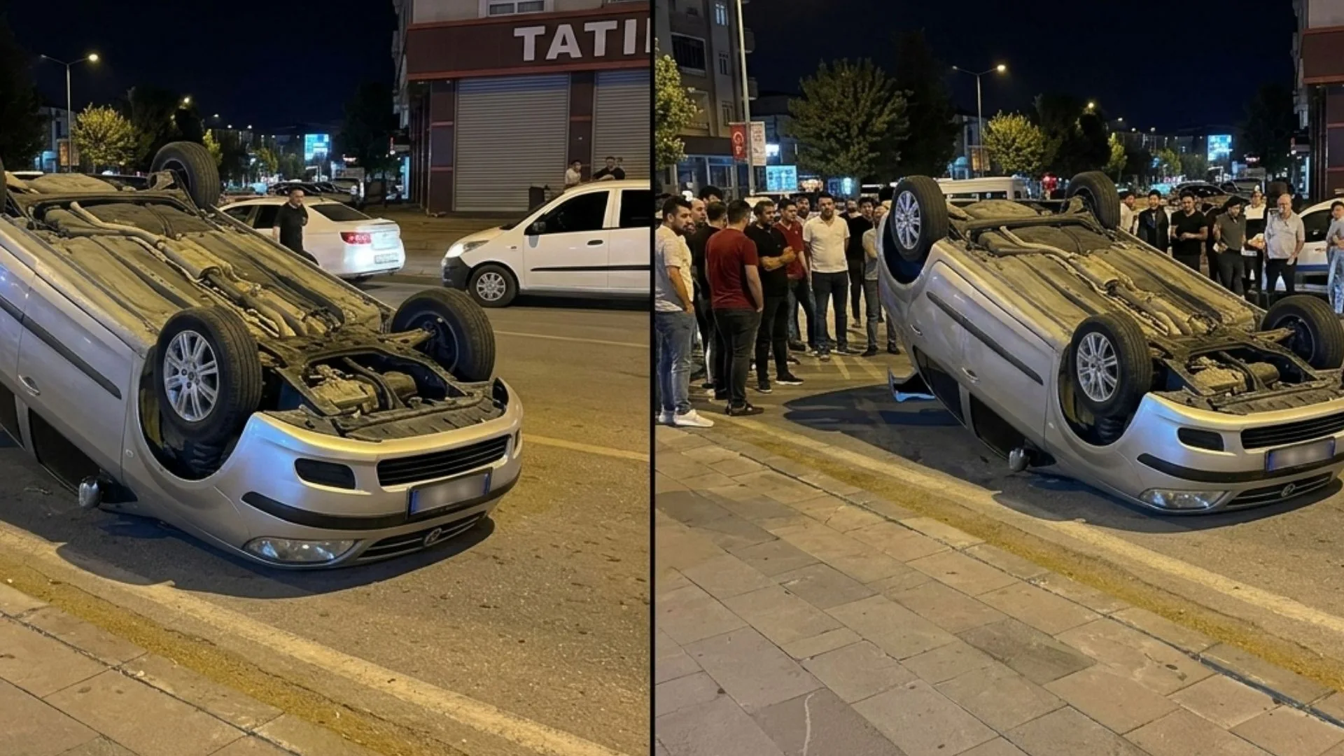 Kahramanmaraş’ta, trafikte makas atarak yarış yaptıkları öne sürülen iki otomobilin