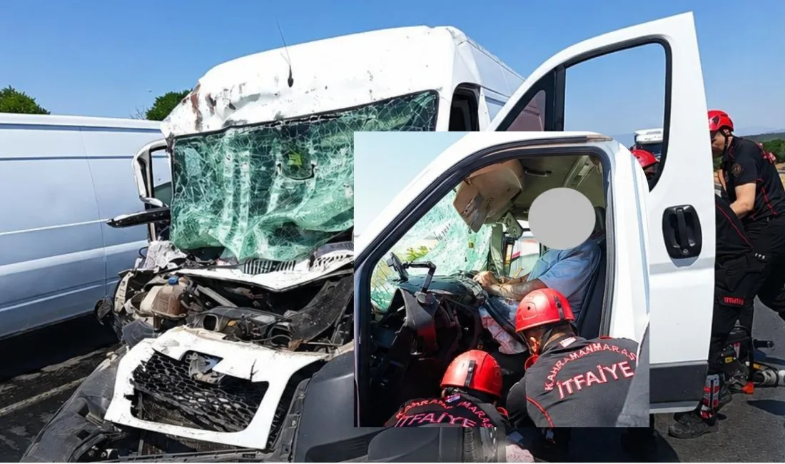 Kahramanmaraş-Gaziantep kara yolunda meydana gelen feci trafik kazasında, önündeki kamyona