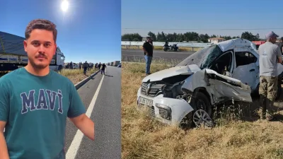 Otomobil ile TIR'ın çarpıştığı kazada, Yükseköğretim Kurumları Sınavı'na (YKS) yetişmek