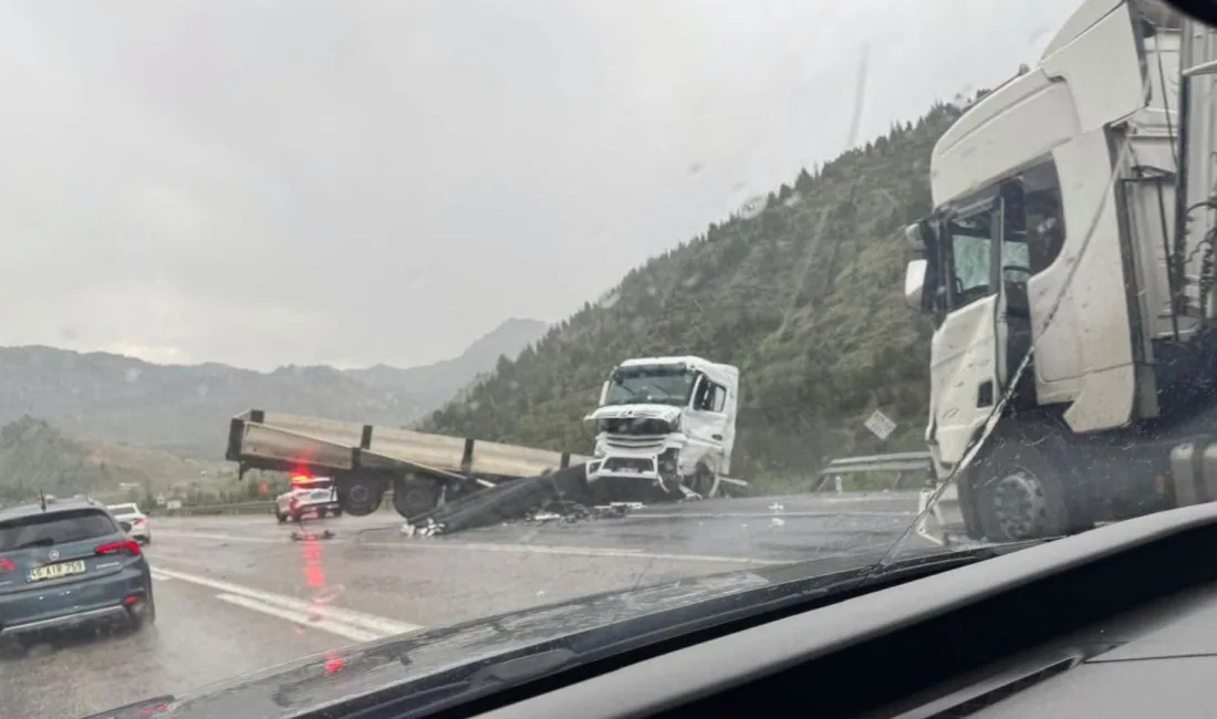 Kahramanmaraş-Göksun yolunda iki TIR kafa kafaya çarpıştı. Kazada 1 TIR