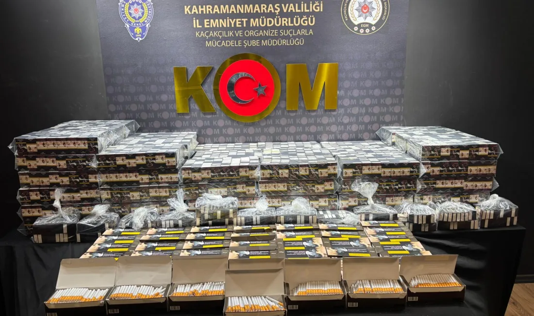 Kahramanmaraş Emniyet Müdürlüğü, düzenlediği operasyonlarda 150 bine yakın kaçak sigara