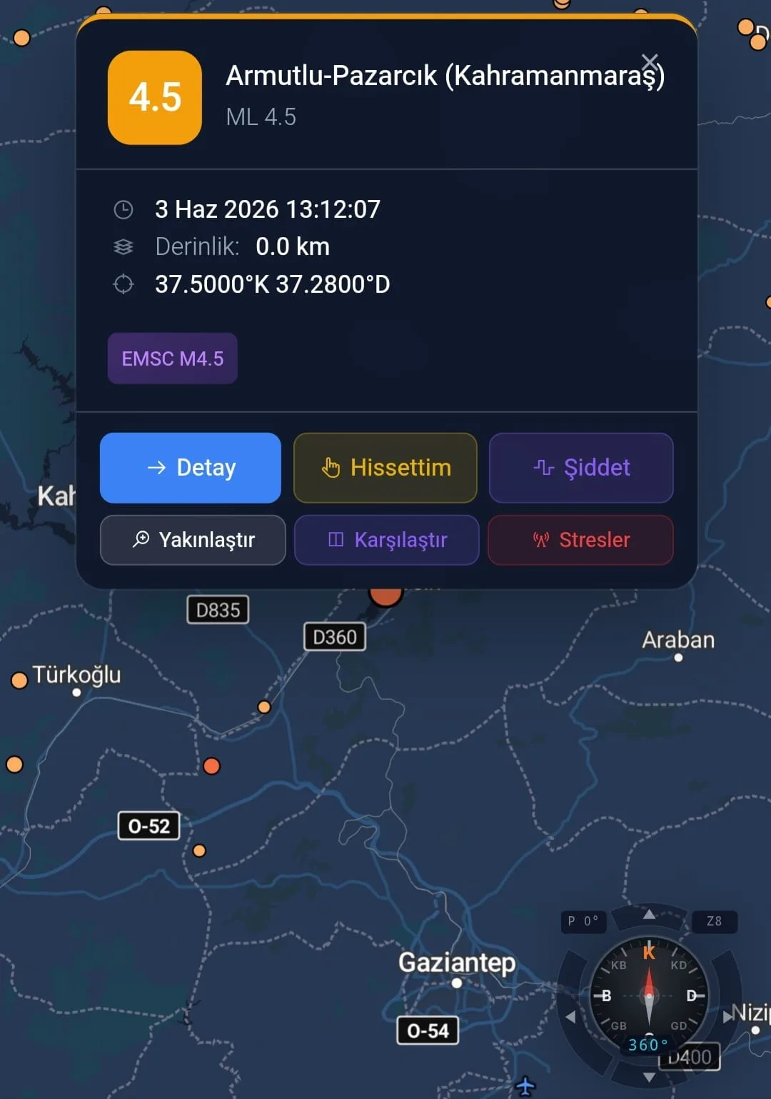 Kahramanmaraş’ta deprem: Fena sallandık!