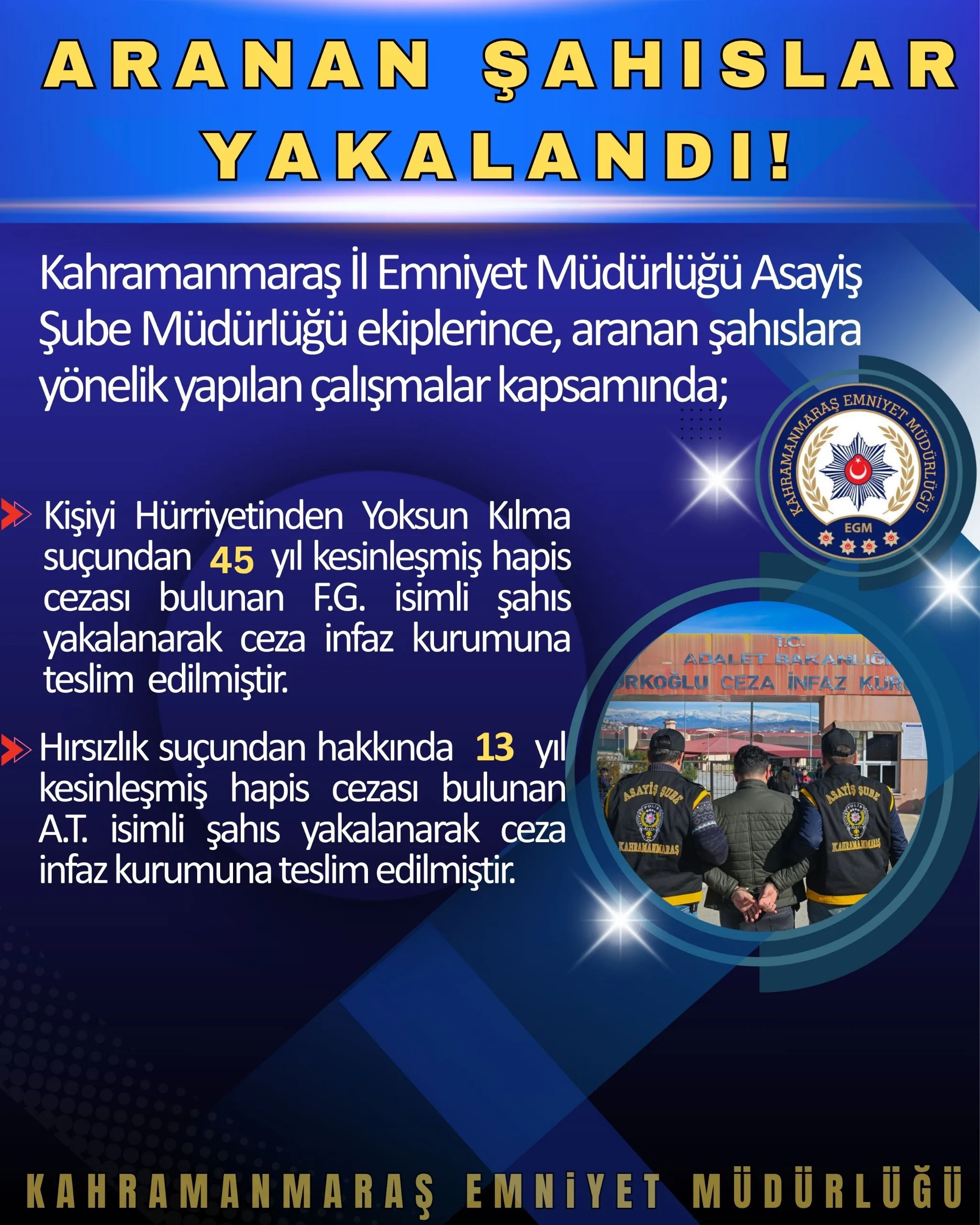 Kahramanmaraş’ta firarilere rahat nefes yok! Kahramanmaraş’ta firarilere rahat nefes yok!
