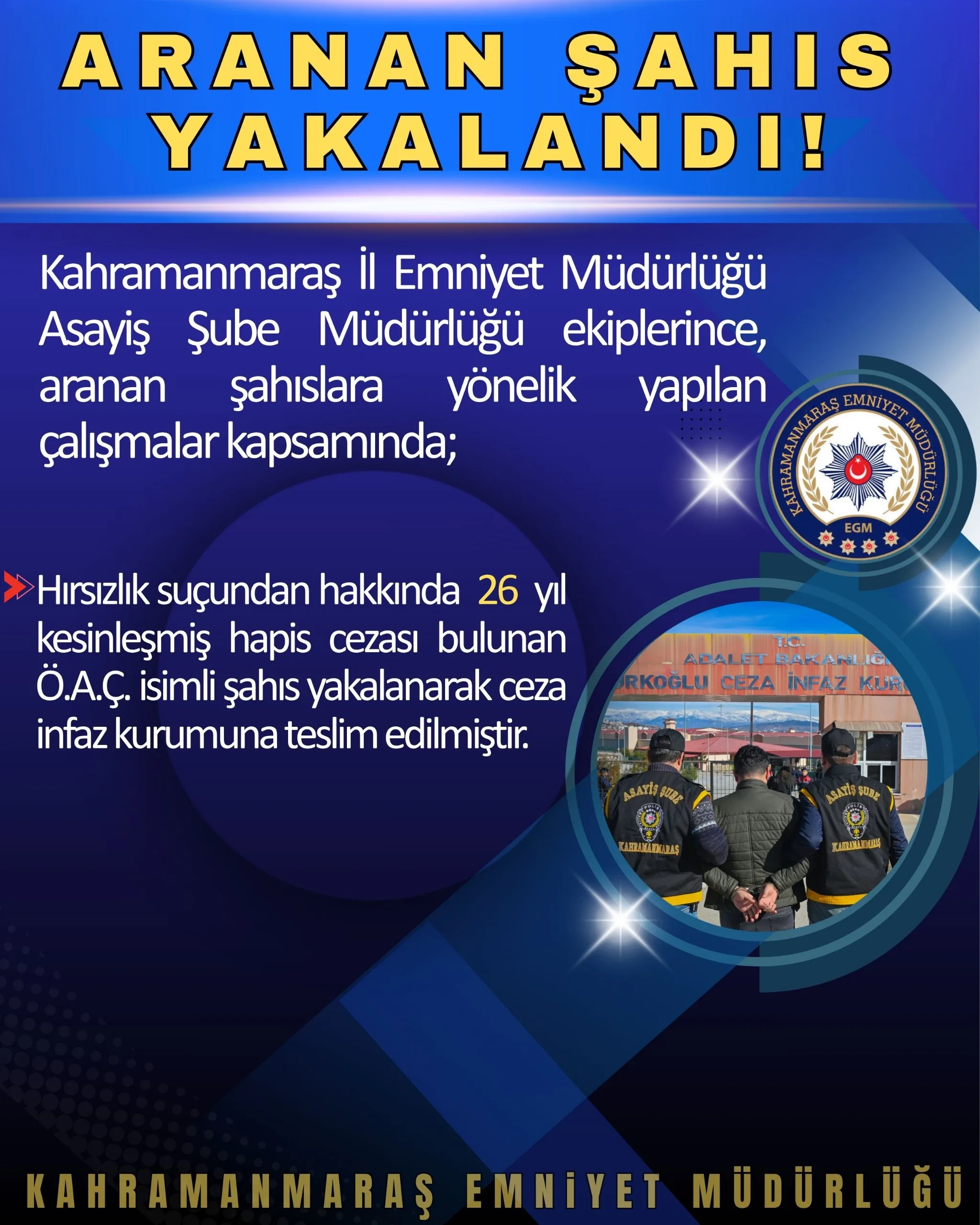 Kahramanmaraş’ta firari şahıs enselendi!