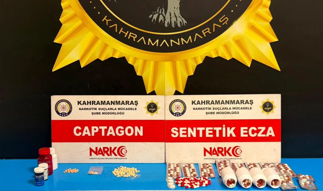 Kahramanmaraş Emniyet Müdürlüğü Narkotik Suçlarla Mücadele Şube Müdürlüğü ekiplerinin gerçekleştirdiği