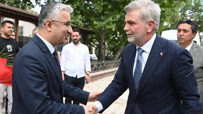 Kahramanmaraş Büyükşehir Belediye Başkanı Fırat Görgel, Elbistan Belediye Başkanı Erkan