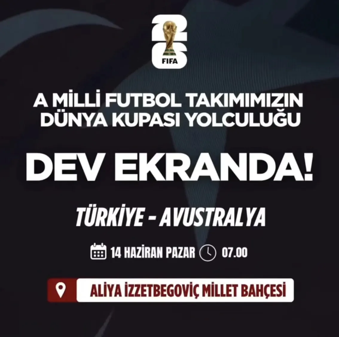Kahramanmaraş’ta milli heyecan: Maç dev ekranda Kahramanmaraş’ta milli heyecan: Maç dev ekranda
