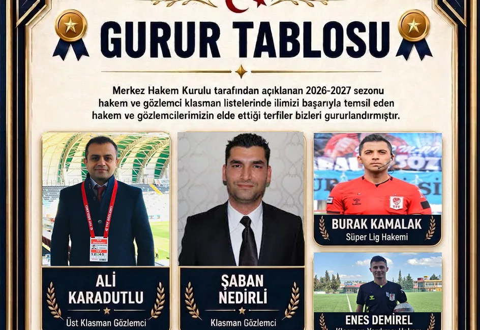 Kahramanmaraş Hakemliğinde Devrim: Burak Kamalak Süper Lig'de, 3 İsim Daha