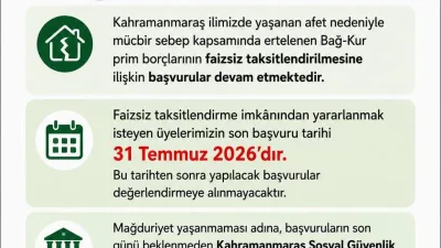 Kahramanmaraş Esnaf ve Sanatkarlar Odaları Birliği (KMESOB), afet nedeniyle mücbir
