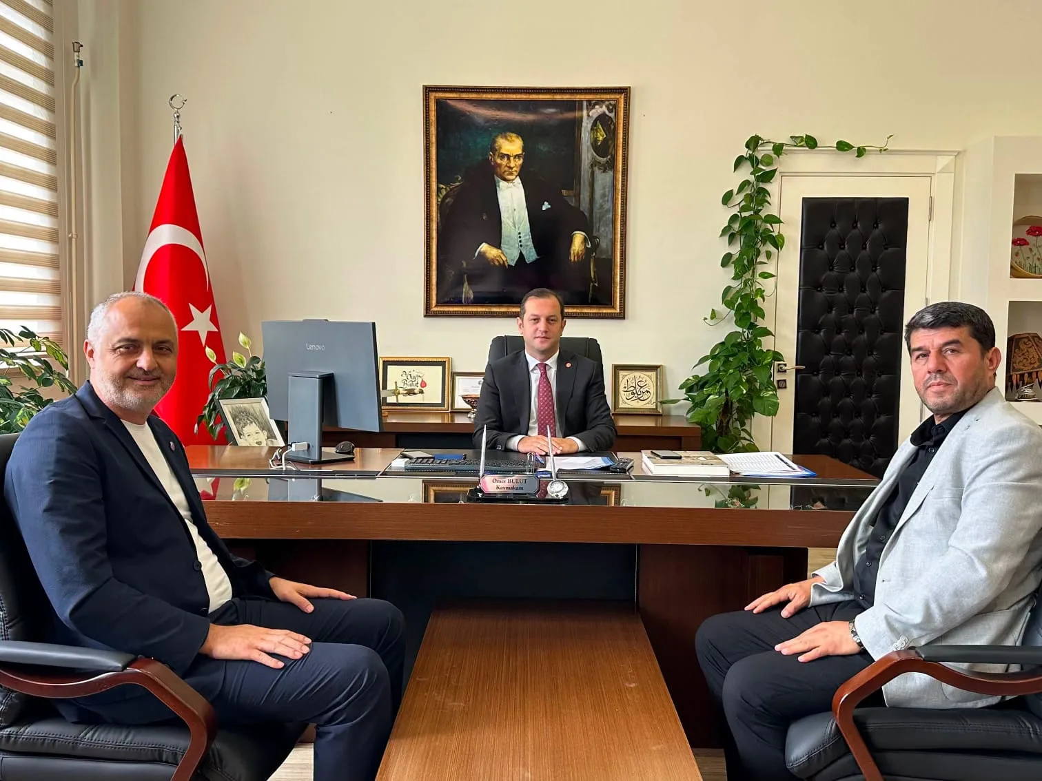 Başkan Gökşen ve İlçe Başkanı Kayıran’dan Kaymakam Bulut’a "Hayırlı Olsun" Ziyareti