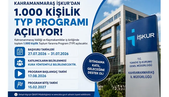 Başvurular 27-31 Temmuz tarihleri arasında alınacak, katılımcılar kura ile belirlenecek.