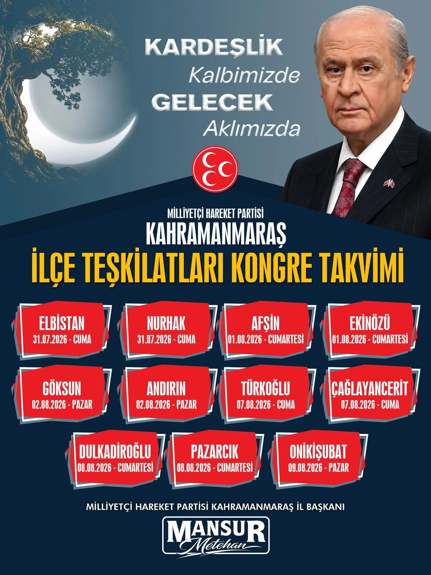 MHP Kahramanmaraş’ta Kongre Tarihleri belli oldu! MHP Kahramanmaraş’ta Kongre Tarihleri belli oldu!