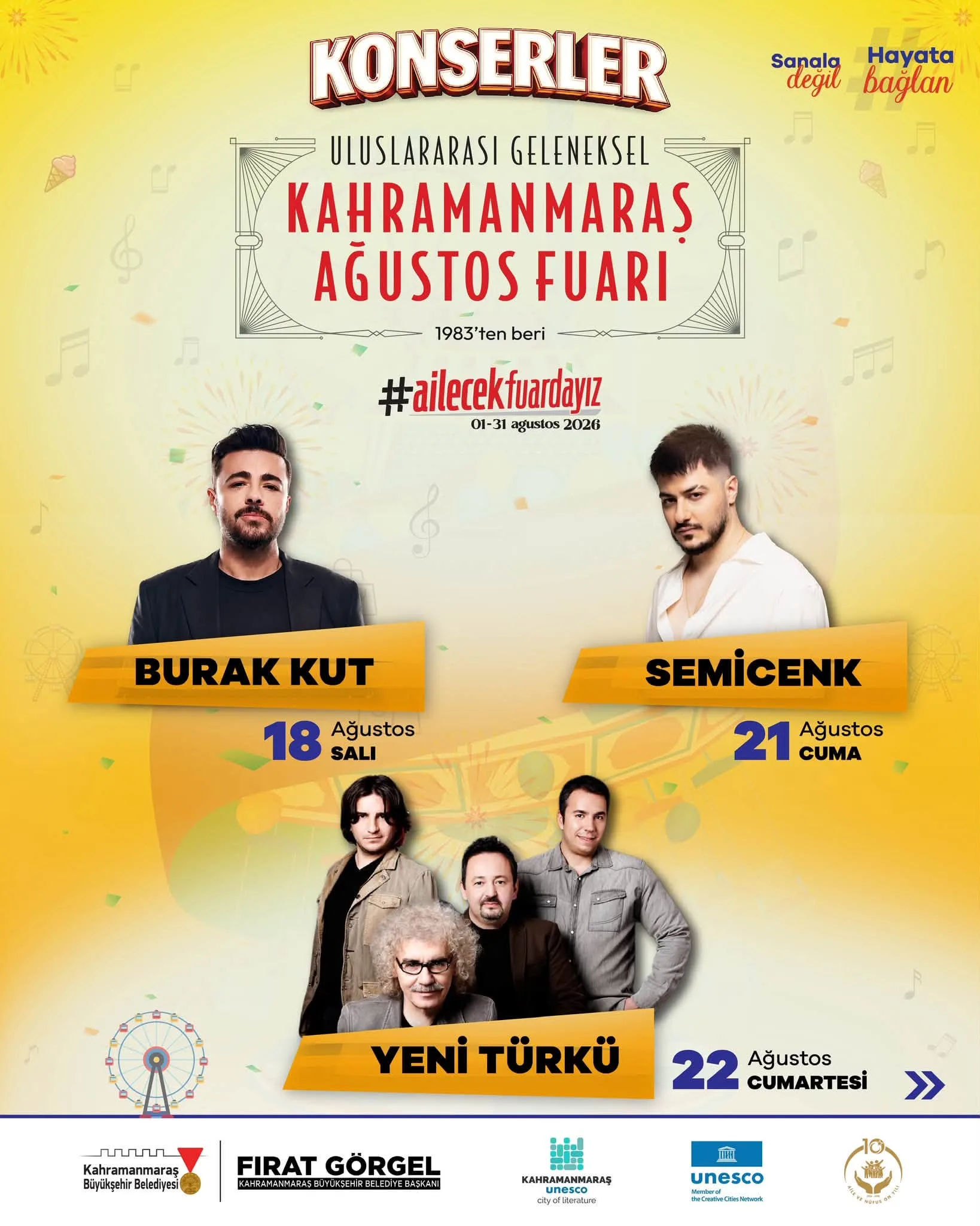 Fuarın Konser Takvimi Açıklandı: Kahramanmaraş Müziğe Doyacak! Fuarın Konser Takvimi Açıklandı: Kahramanmaraş Müziğe Doyacak!