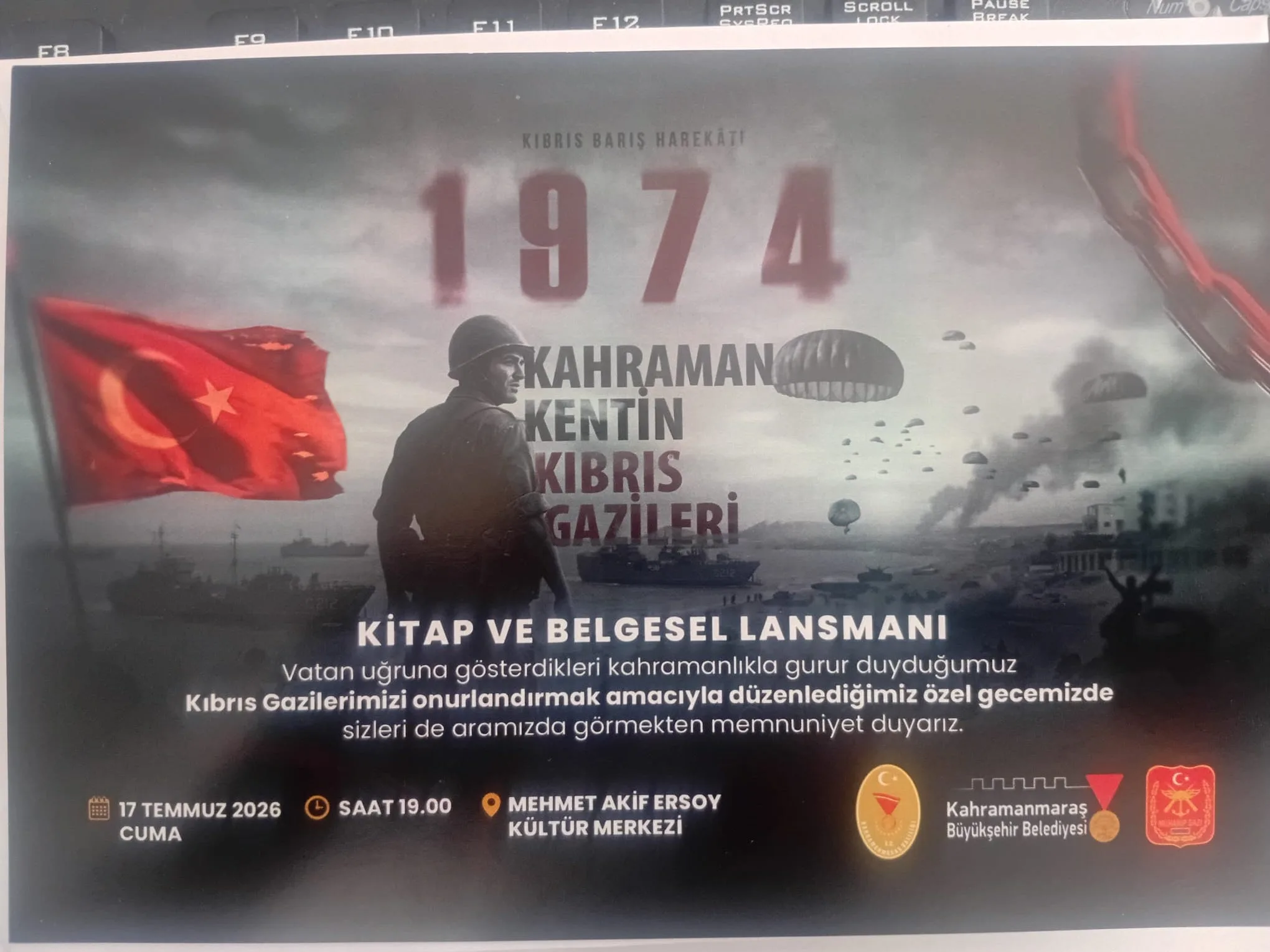 Kahramanmaraş'ta Kıbrıs Zaferi ve Gazileri için Vefa Gecesi Kahramanmaraş'ta Kıbrıs Zaferi ve Gazileri için Vefa Gecesi