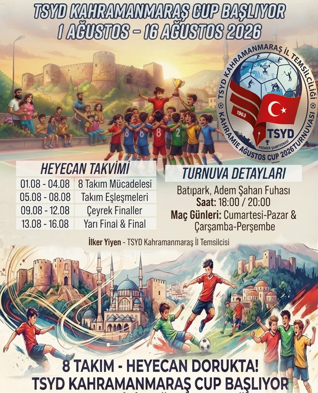 TSYD Kahramanmaraş Cup" İçin Fikstür Çekildi, heyecan başlıyor