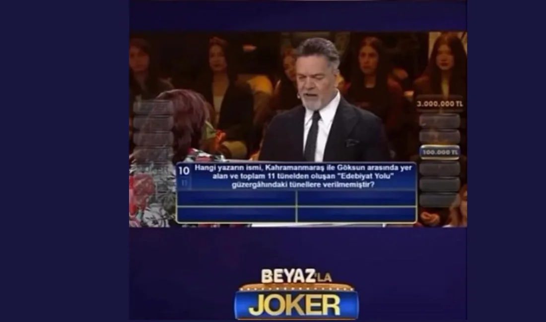 Şovmen Beyazıt Öztürk’ün sunduğu “Beyaz’la Joker” programında Kahramanmaraş ilgili sorulan