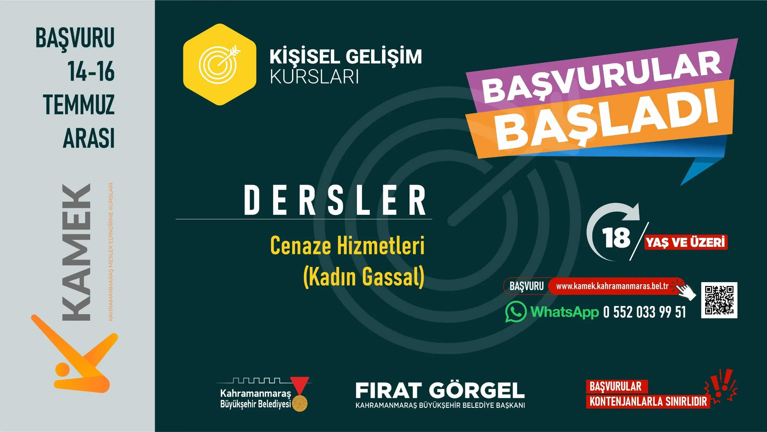 Kahramanmaraş’ta Kadın Gassal Kursu Başlıyor!