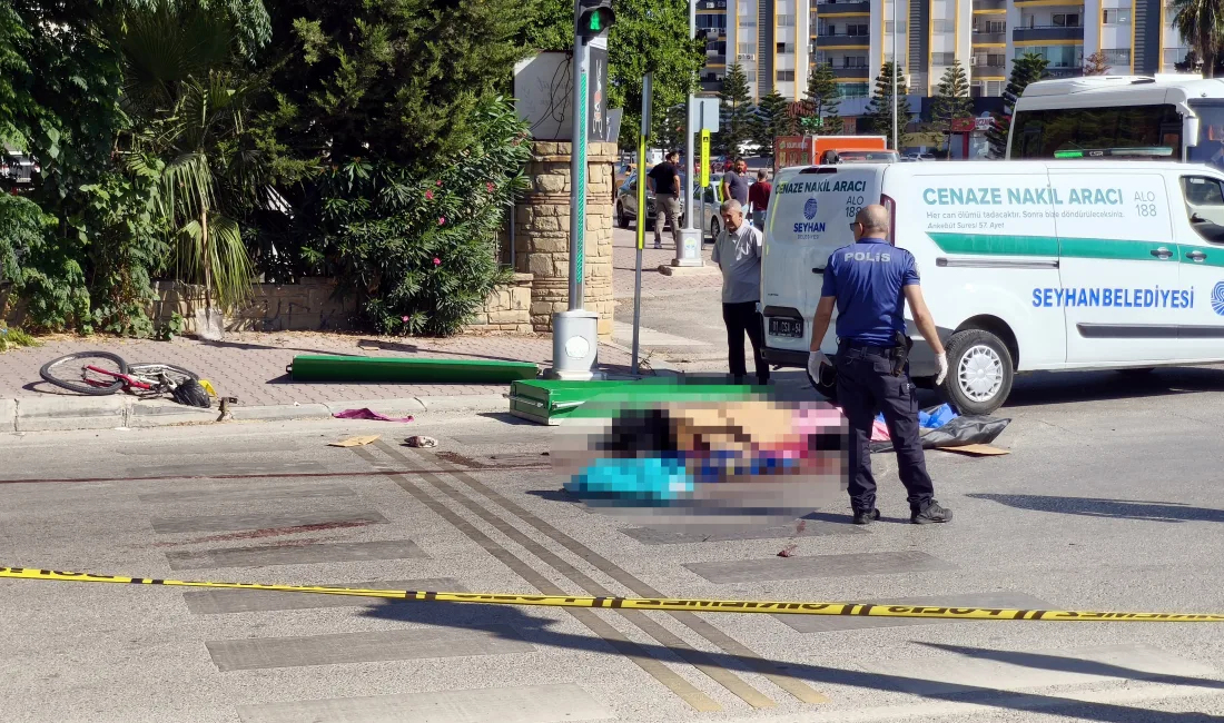 Bisikletiyle caddede seyir halindeyken kamyonun altında kalıp, metrelerce sürüklenen 66