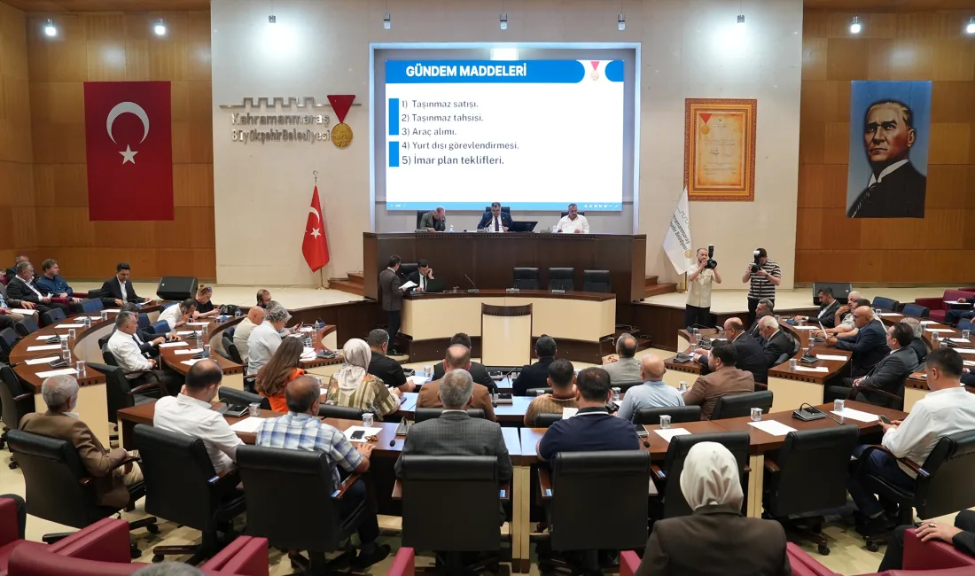 Kahramanmaraş Büyükşehir Belediyesi Temmuz Ayı Olağan Meclis Toplantısı’nda, kentin geleceğine