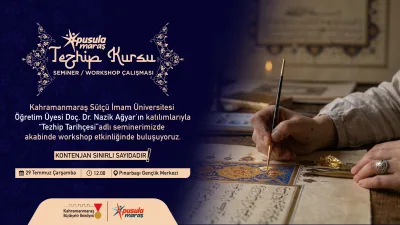 Büyükşehir Belediyesi, tezhip semineri ve workshop etkinliğiyle gençleri geleneksel Türk