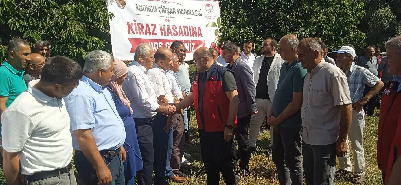 Milletvekili Şahin ve Protokol Üyelerinden Çığşar’da Kiraz Hasadı Çıkarması