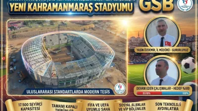 Kahramanmaraş’ın merakla beklediği 17 bin 500 seyirci kapasiteli yeni stadyum