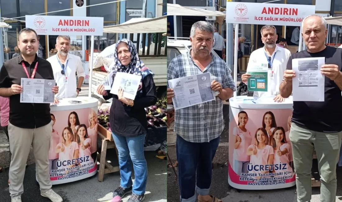 Andırın’da Halk Pazarı’nda kurulan stantta vatandaşlar iklim değişikliği konusunda bilgilendirildi.