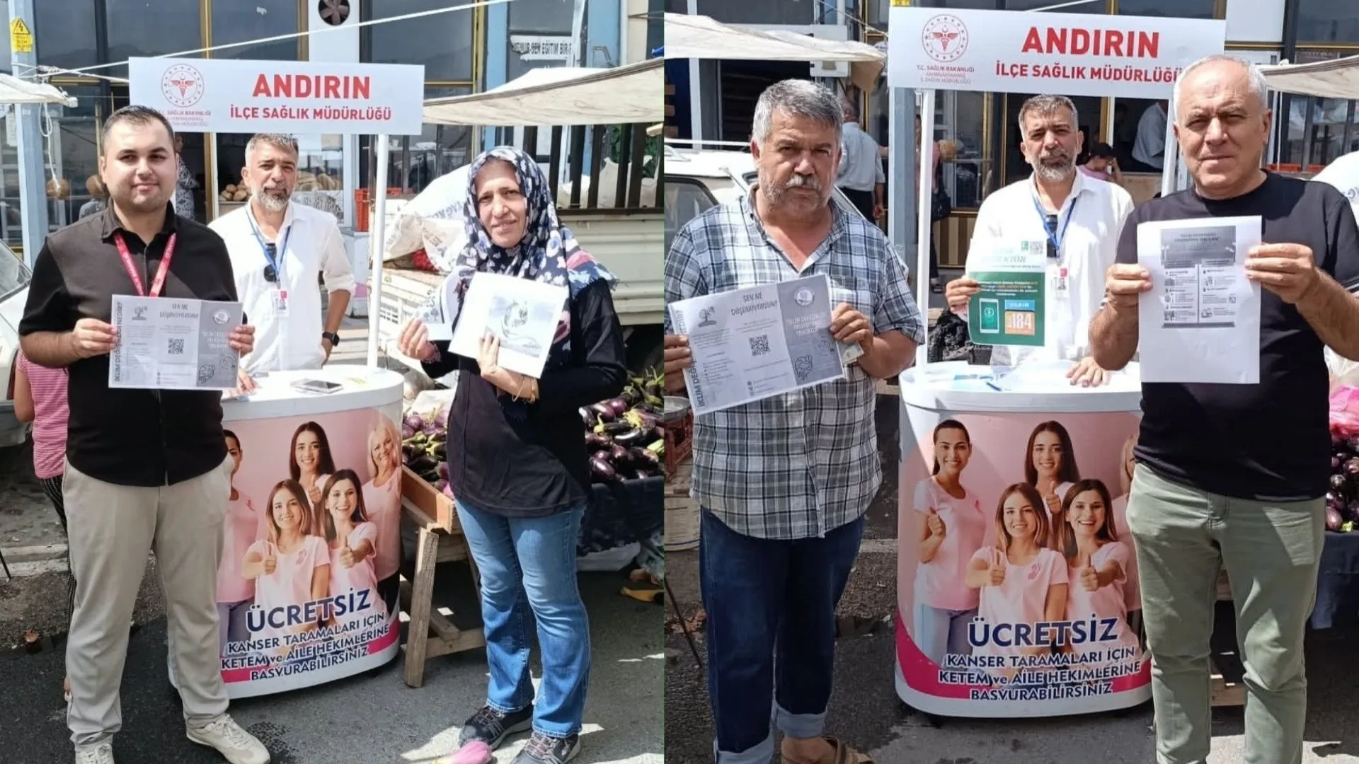 Andırın’da Halk Pazarı’nda kurulan stantta vatandaşlar iklim değişikliği konusunda bilgilendirildi.