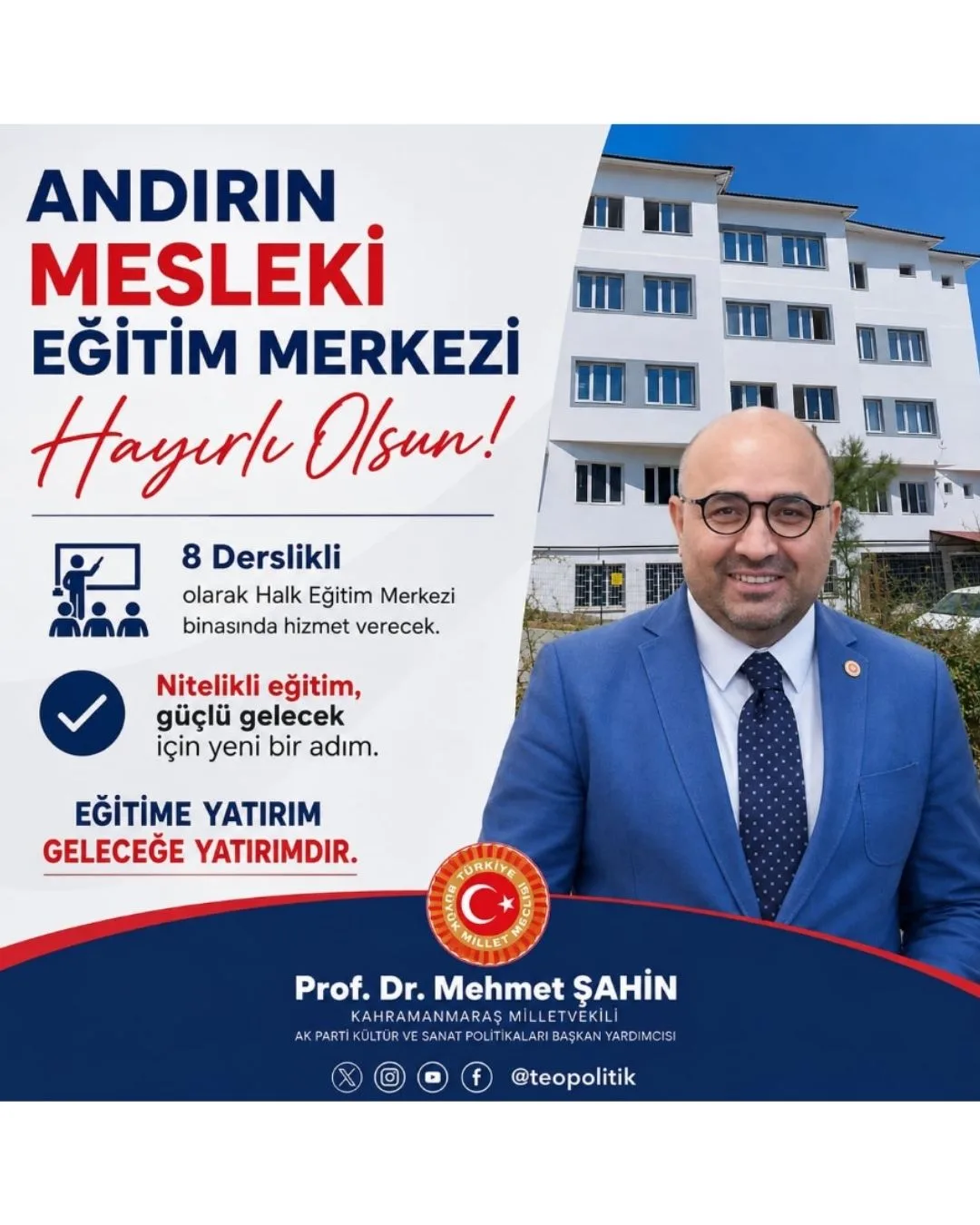 AK Partili Şahin'den Memleketi Andırın'a Müjde! AK Partili Şahin'den Memleketi Andırın'a Müjde!