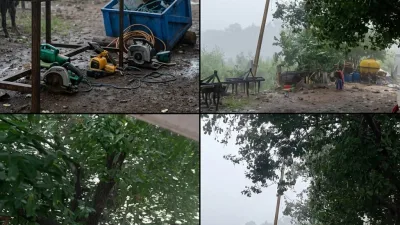 Andırın’da aniden bastıran sağanak yağış ve dolu, sıcak havalardan bunalan