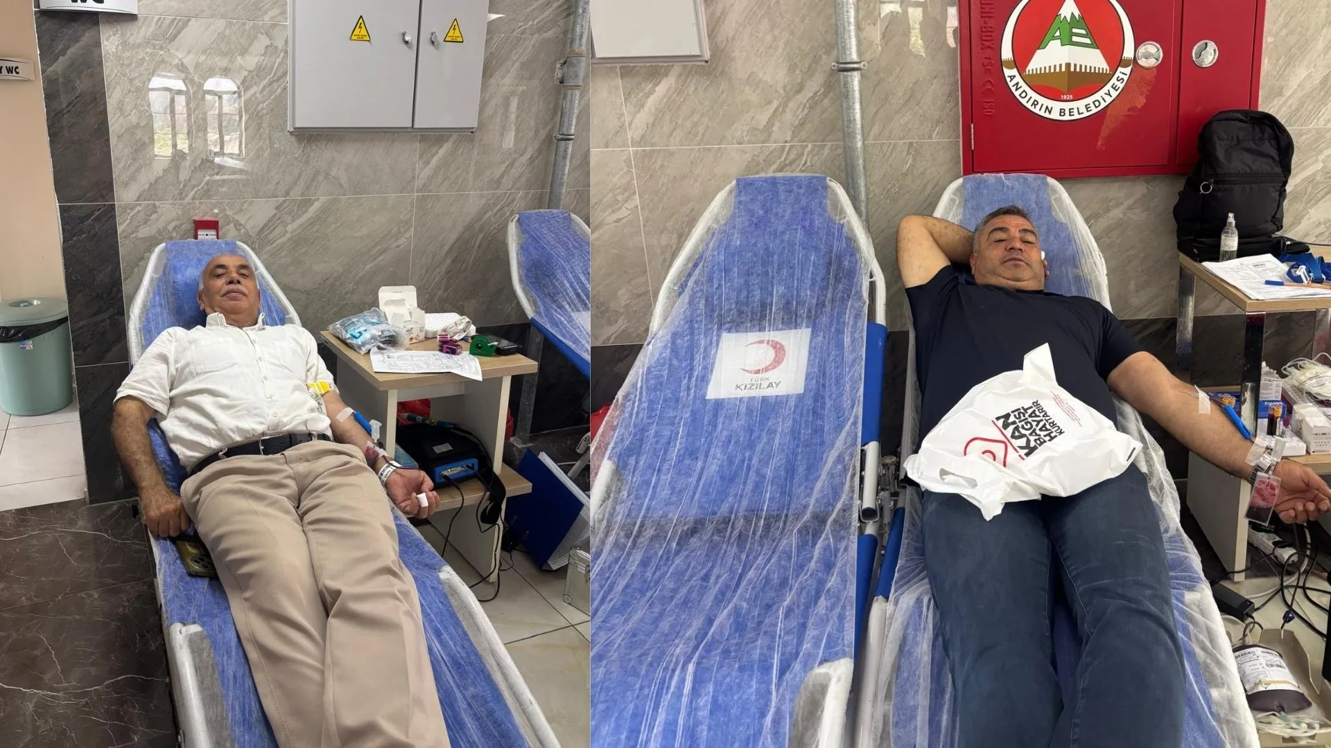 Andırın’da mahalle muhtarları, ilçe genelinde başlatılan kan verme seferberliğine destek