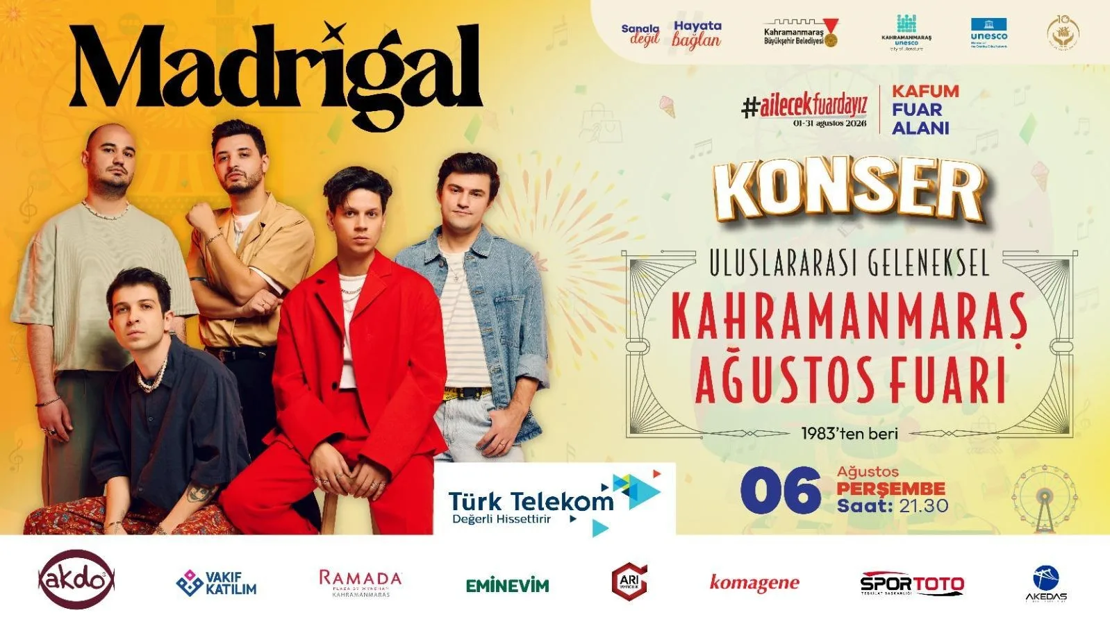 Madrigal Ağustos Fuarı’nda Müzikseverlerle Buluşuyor!
