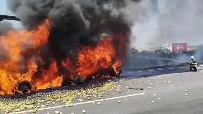 Otoyolda TIR’ı arızalanan 50 yaşındaki M.Y.’ye tamir işlemi yaptığı sırada