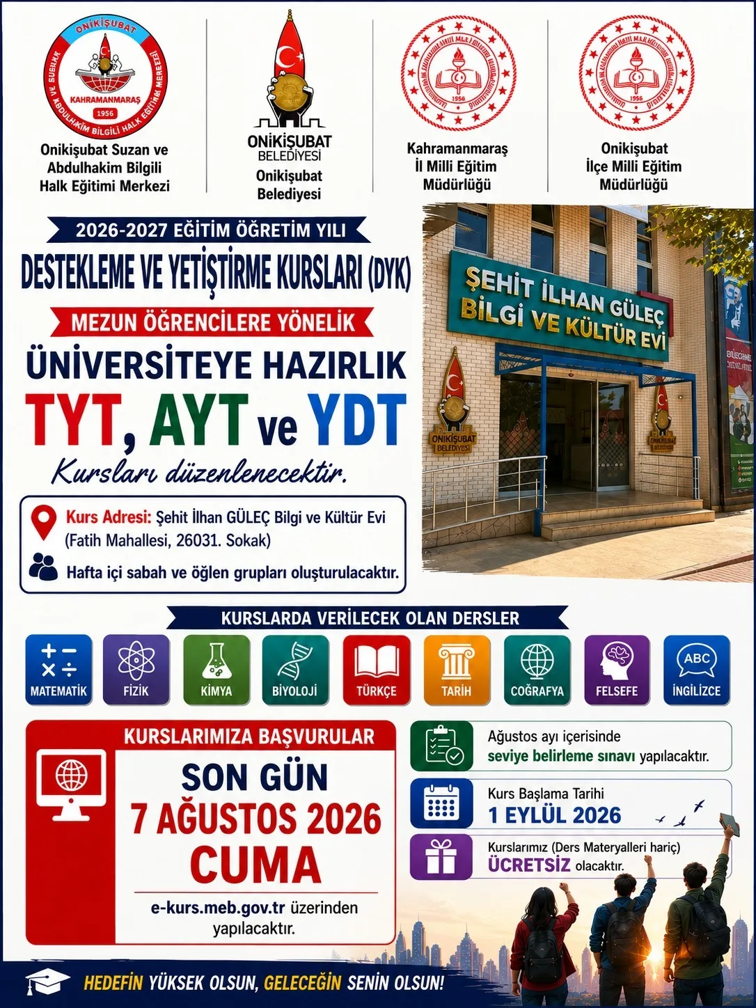 Ücretsiz Üniversite Kursunda Başvurular Sona Eriyor!