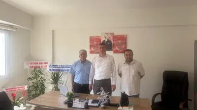 Andırın İlçe Milli Eğitim Müdürü Aykut Türkmen, beraberindeki Şube Müdürü