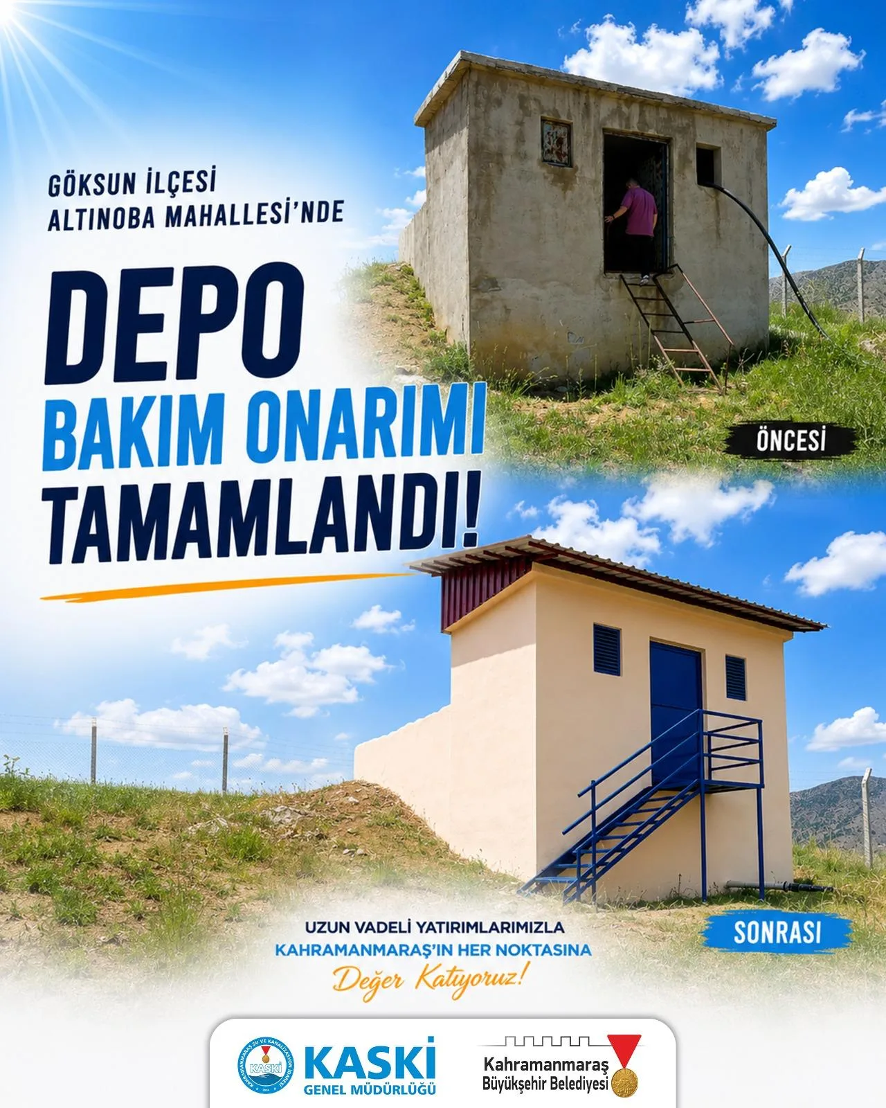 Kahramanmaraş Büyükşehir Belediyesi KASKİ Genel Müdürlüğü, Göksun ilçesindeki içme suyu