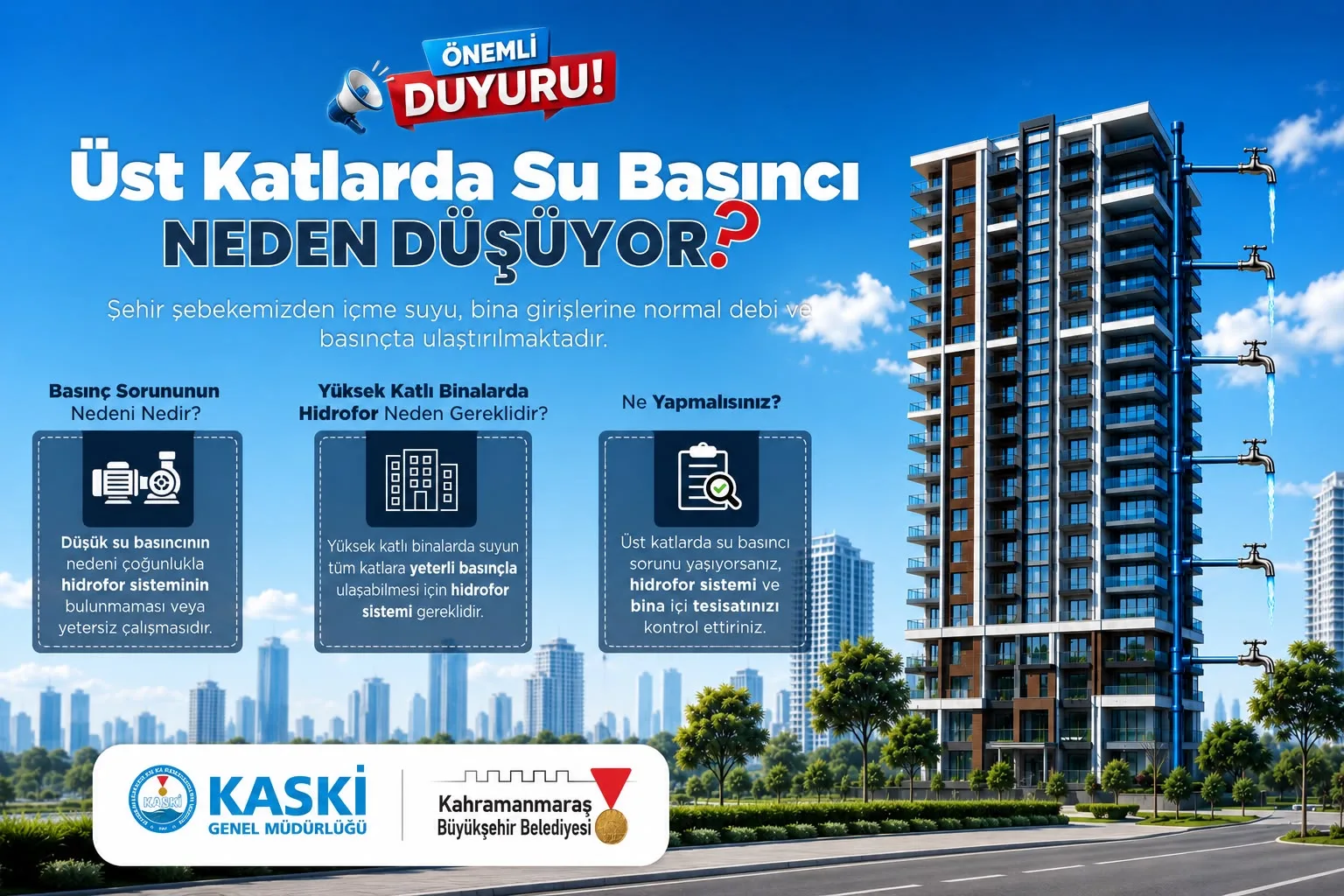 KASKİ’den Hidrofor Uyarısı!