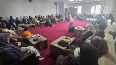 Andırın’da kadınlara özel gerçekleştirilen Mevlid Kandili programı yoğun katılımla tamamlandı.