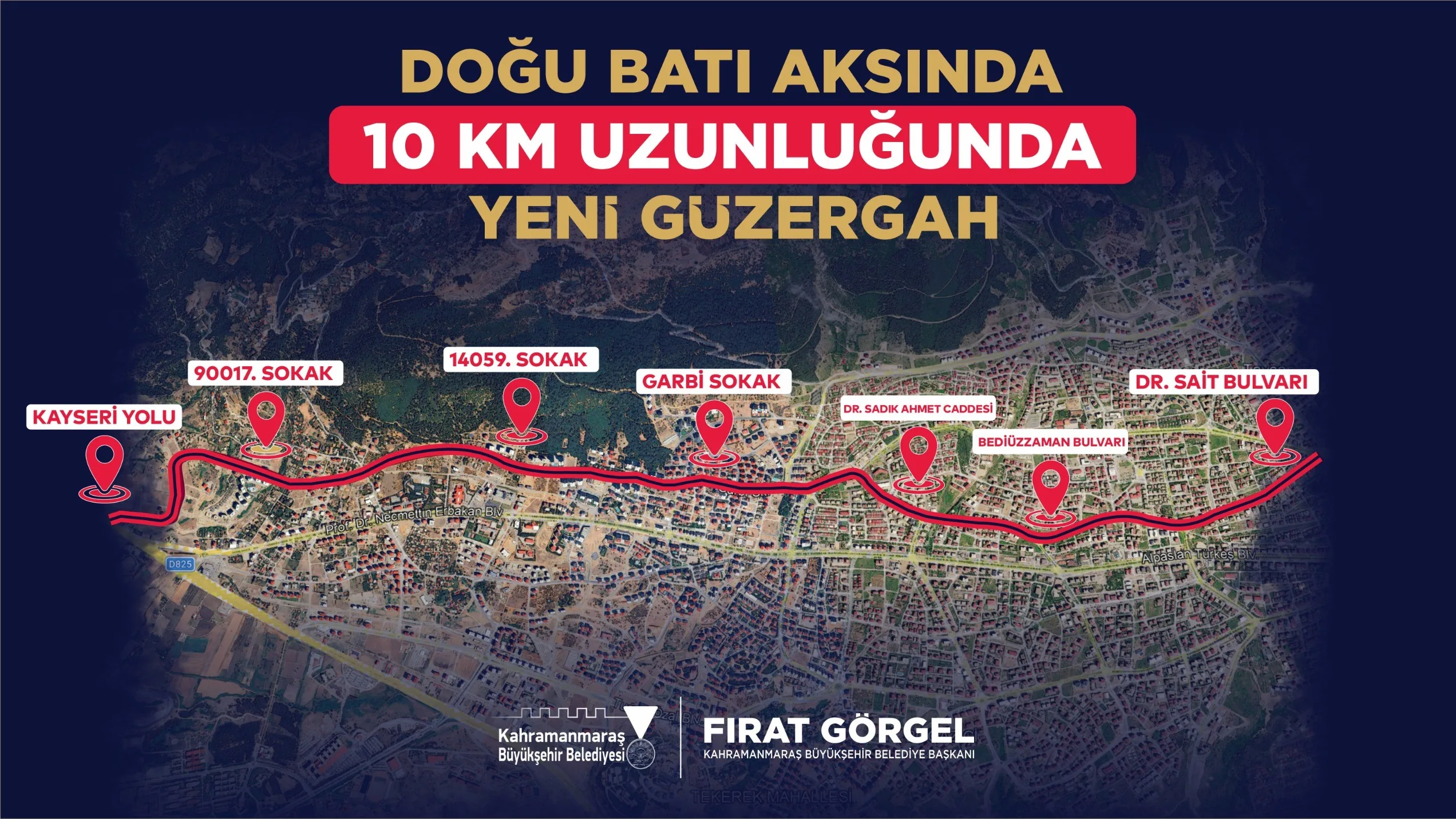 Doğu Batı Aksında 10 Kilometrelik Yeni Güzergah