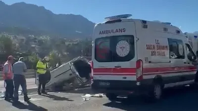 Kahramanmaraş-Göksun karayolunda sürücüsünün direksiyon hâkimiyetini kaybettiği otomobilin Plaka Tanıma Sistemi