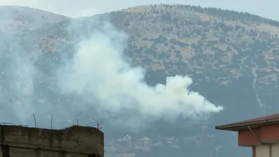 Kahramanmaraş'ta Ahır Dağı'nda yıldırım düşmesi sonucu 2 farklı noktada orman