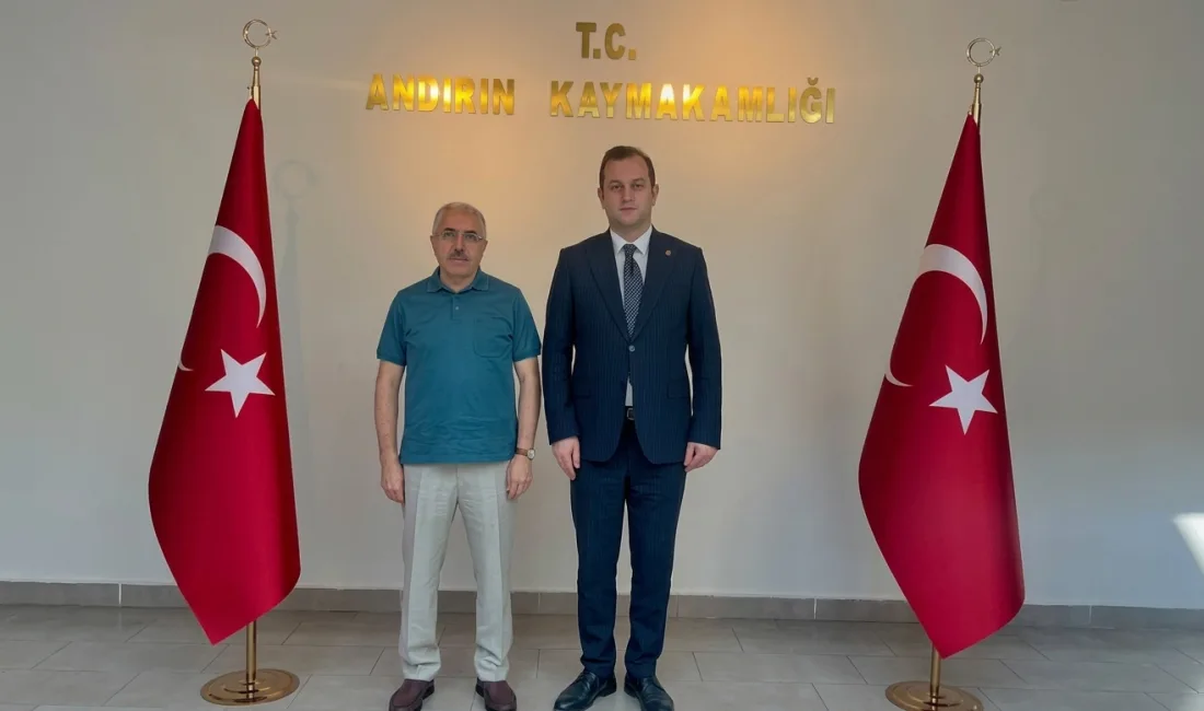 Andırınlı Vali Ali Çınar, Andırın Kaymakamı Ömer Bulut’u makamında ziyaret
