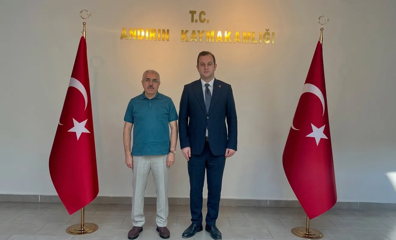 Andırınlı Vali Ali Çınar, Andırın Kaymakamı Ömer Bulut’u makamında ziyaret