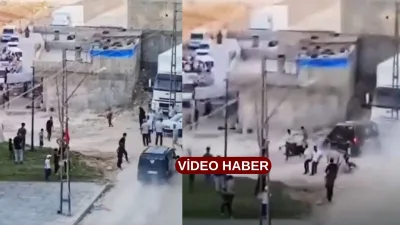 2 grup arasında çıkan taşlı sopalı kavgaya bir kişi arabasıyla