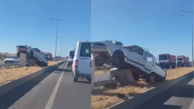 Çakallı mevkiini geçtikten hemen sonra yaşanan olayın ardından bölgeye çok