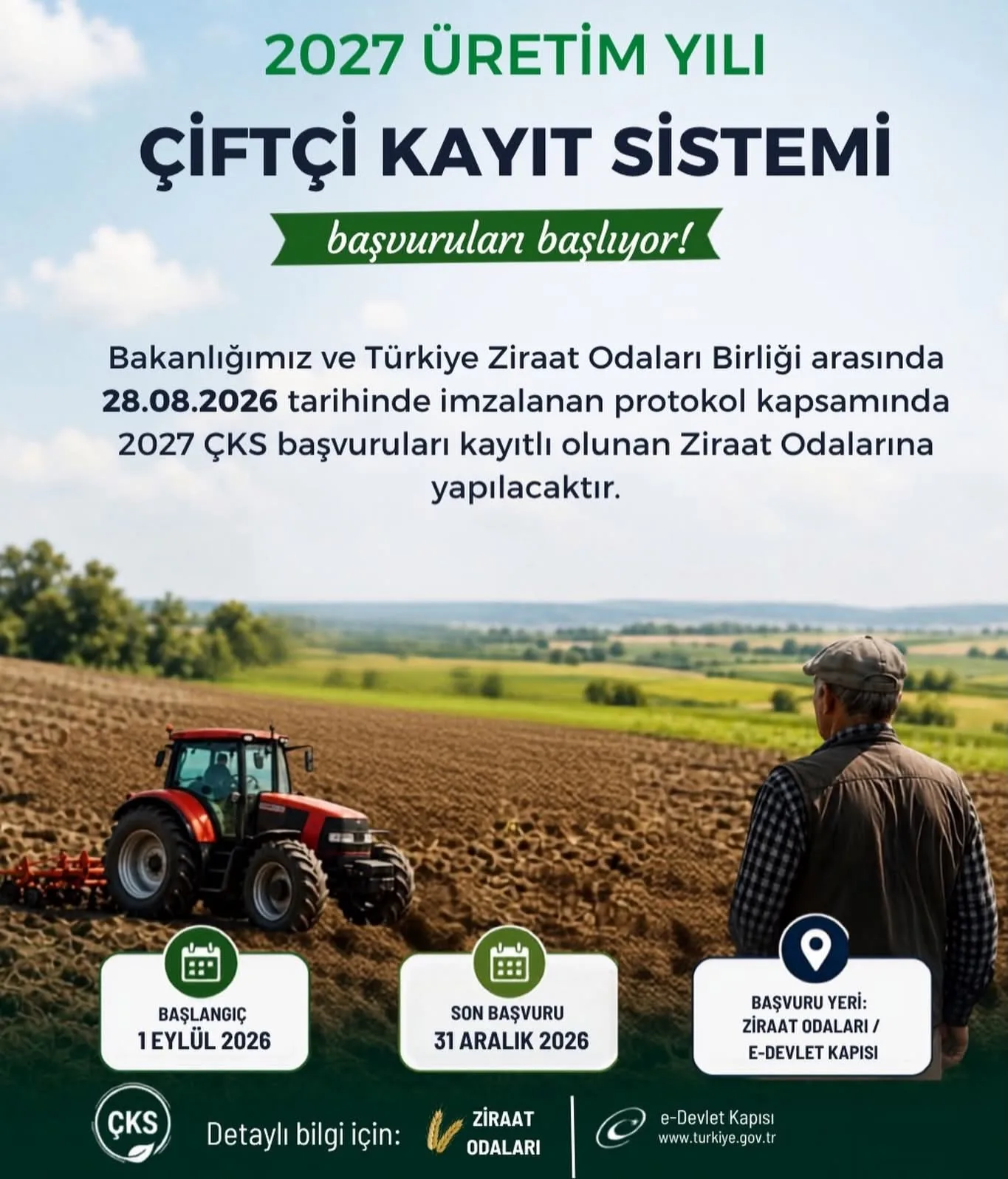 Andırın’da 2027 üretim yılı Çiftçi Kayıt Sistemi (ÇKS) başvuruları 1