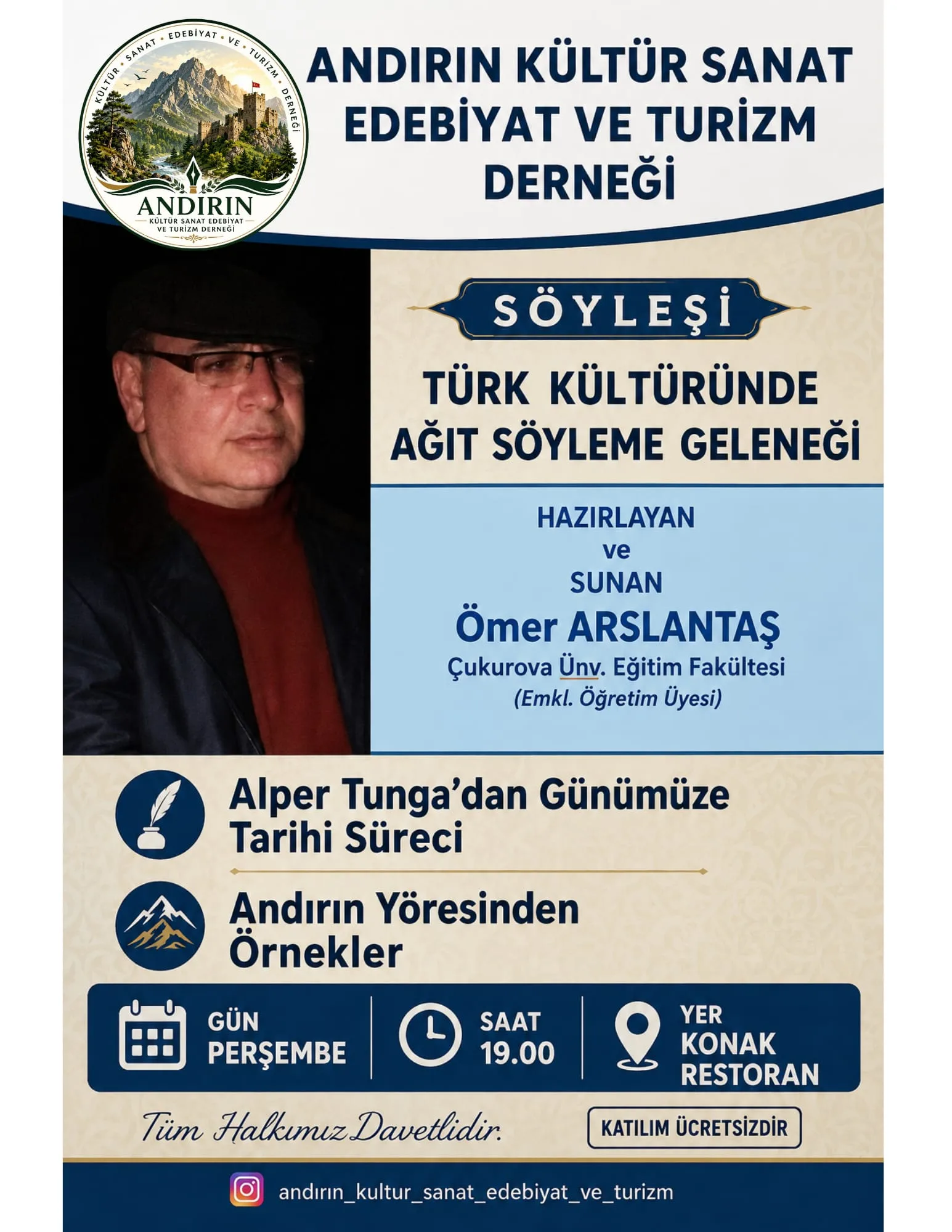 Andırın’da ağıt kültürü ele alınacak