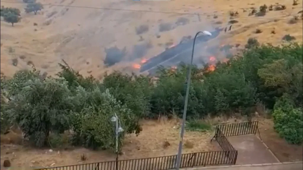 Tekerek’te korkutan orman yangını