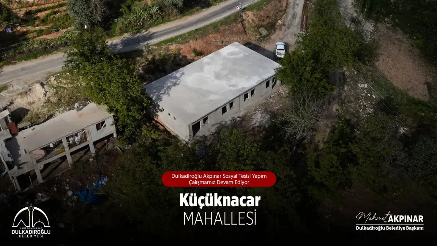 Dulkadiroğlu Belediyesi, Küçüknacar Mahallesi’nde yapımını sürdürdüğü 230 metrekarelik yeni sosyal
